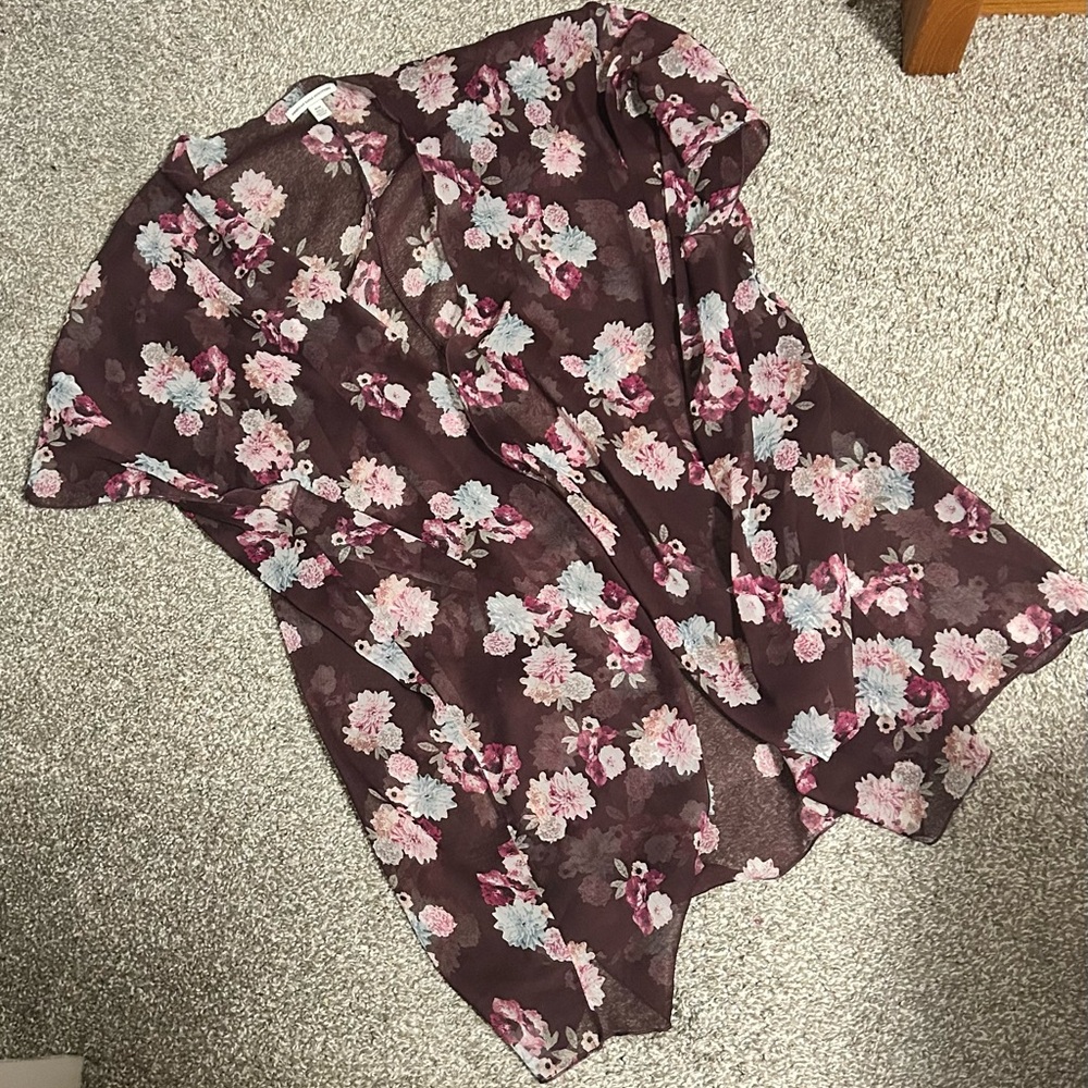Floral Sheer Kimono Top